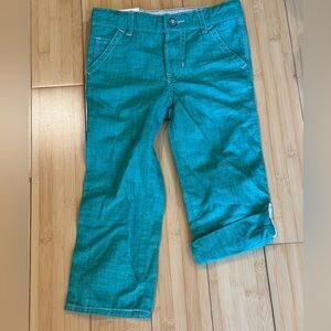 NEW! WITH TAGS! Gap Green Thatch Kids Roll-up Pants Sz 3